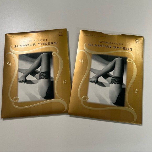 Victoria's Secret Other - 2 Vintage Victoria’s Secret Glamour Sheers Knee Highs New In Package 1990s